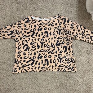 Leopard Print Long Sleeve Top